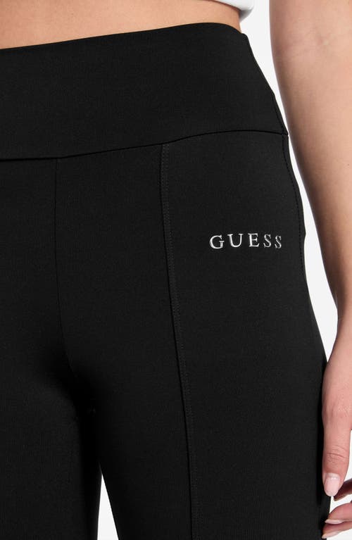 Guess Margot High Waist Flare Leggings In Black