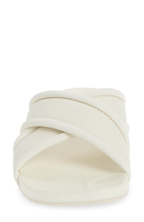 Olukai Ani Water Resistant Crisscross Slide Sandal In White