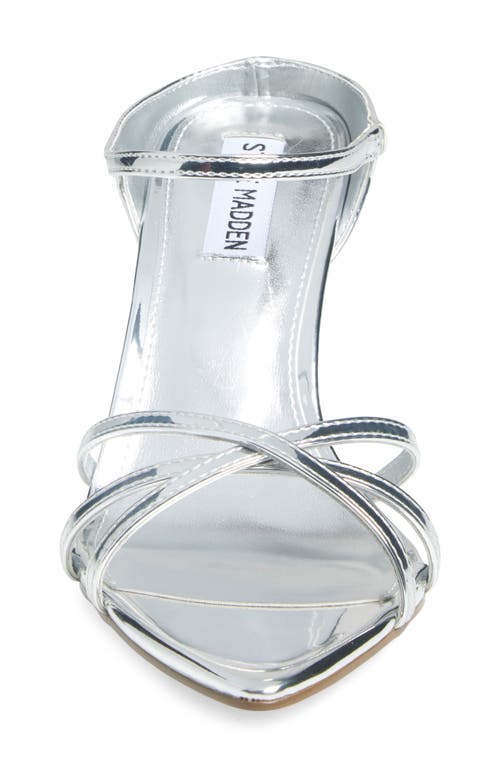 Steve Madden Lexani Strappy Slide Sandal In Silver