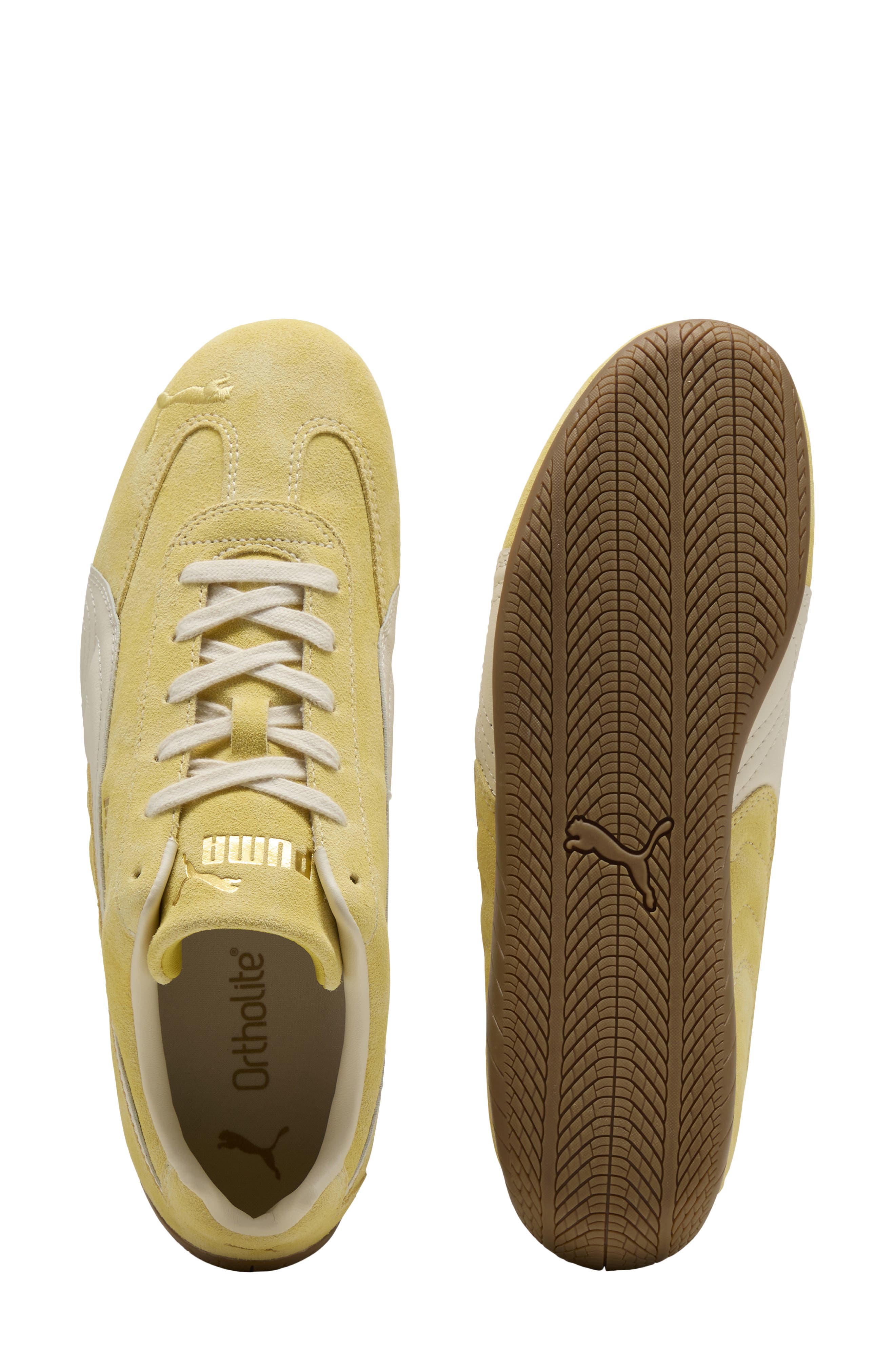 PUMA Speedcat Faded Sneaker, Alternate, color, Dazzling Yellow/ Pale Lemon