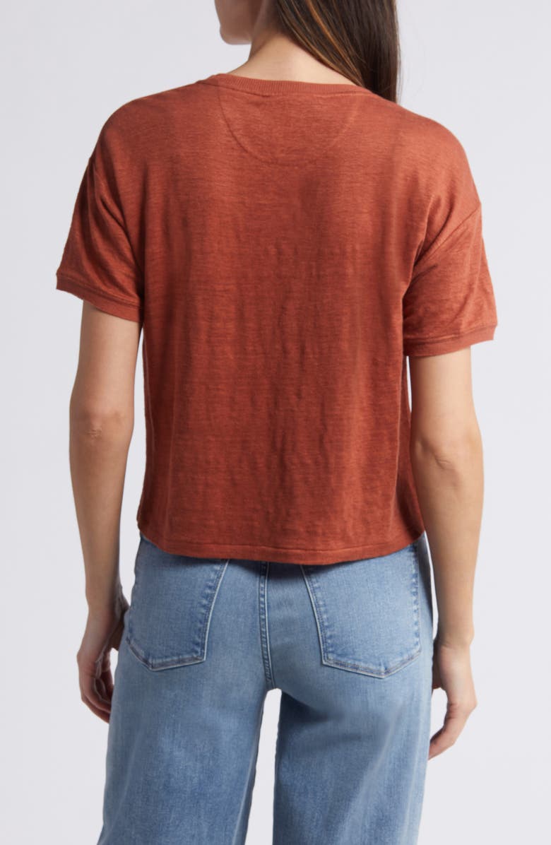 FRAME Crewneck Organic Linen T-Shirt, Alternate, color,