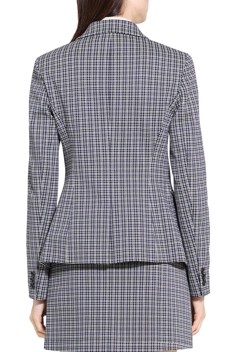 Theory Carissa Plaid Blazer, Alternate, color, Almond Multi