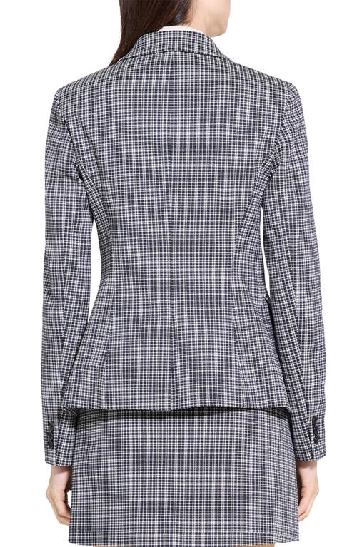 Theory Carissa Plaid Blazer In Blue
