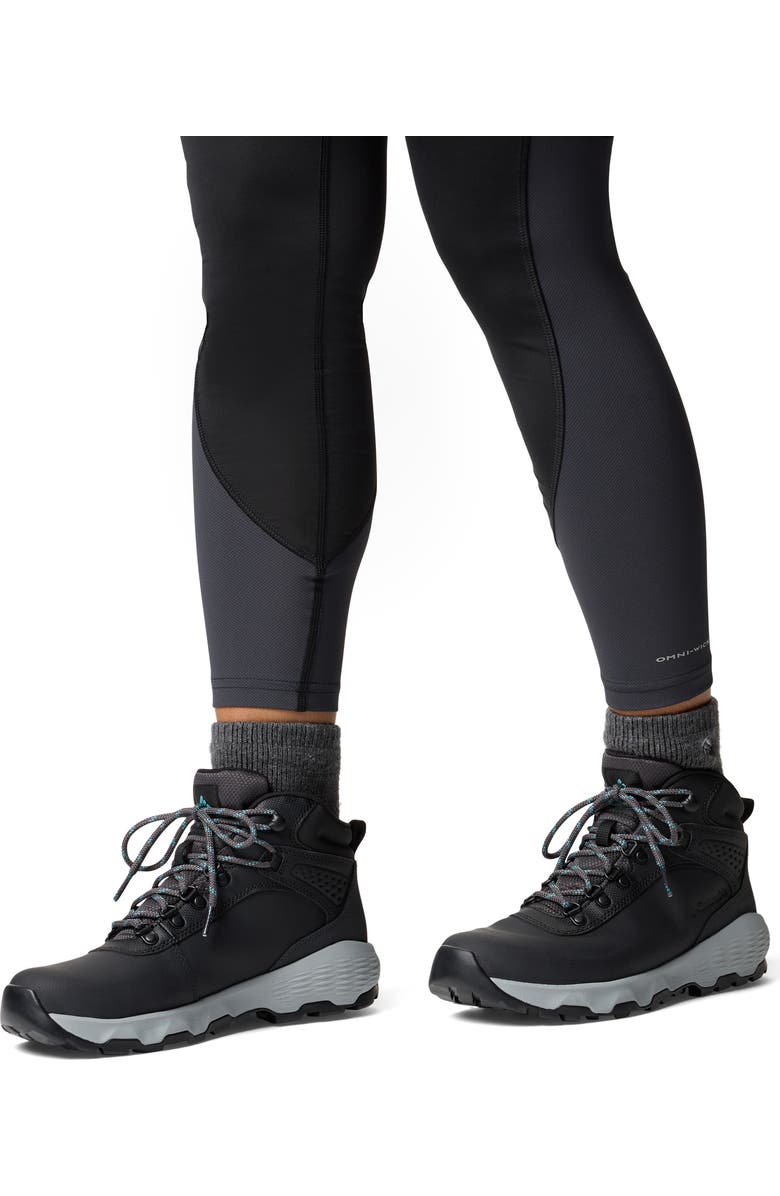 Columbia Newton Wander<sup>™</sup> LTR Waterproof Hiking Boot, Alternate, color, Black/ Teal