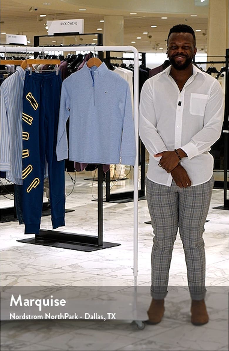 Kids' Saltwater Stripe Quarter Zip Sweatshirt, sales video thumbnail