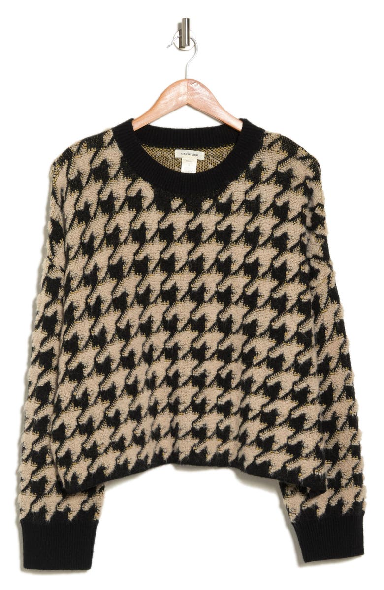 MAX STUDIO Houndstooth Dolman Sweater, Alternate, color,