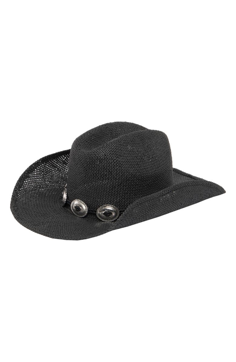 San Diego Hat Cattleman's Crease Woven Straw Cowboy Hat, Main, color, 