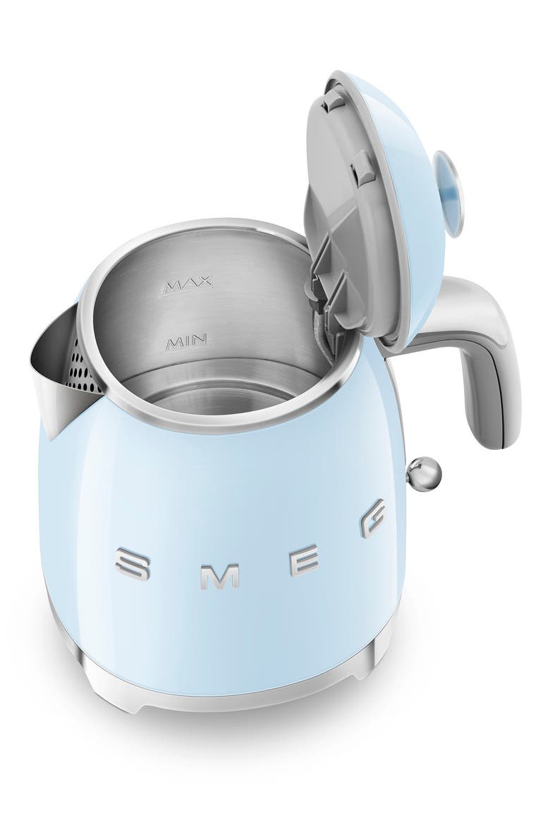 50's Retro Style Mini Electric Kettle, Alternate, color, PASTEL BLUE