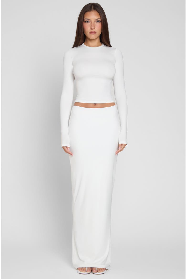 Everyday Jersey Maxi Skirt, Main, color, White