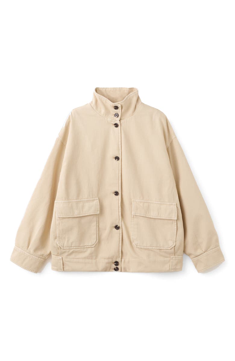 MANGO Cazadora Eugenie Jacket, Alternate, color, Vanilla
