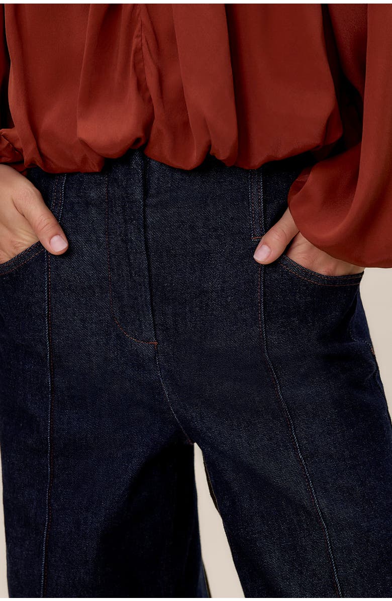 Rebecca Taylor Carmen Denim Pant, Alternate, color, Carmen Indigo