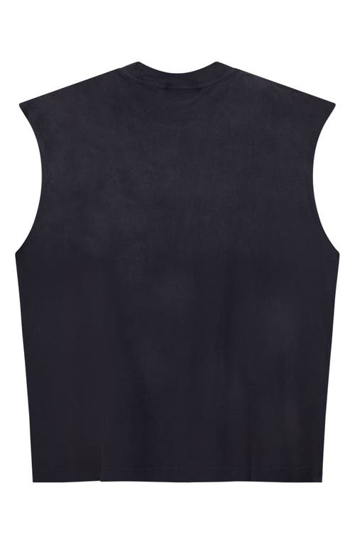 Rolling Loud Loud Band Distressed Muscle Tee In Black