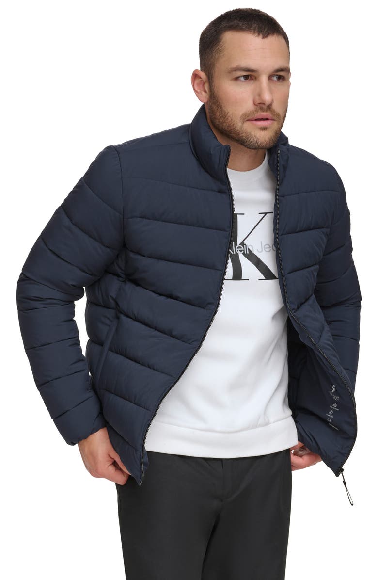 Calvin Klein Stretch Puffer Jacket, Alternate, color, True Navy