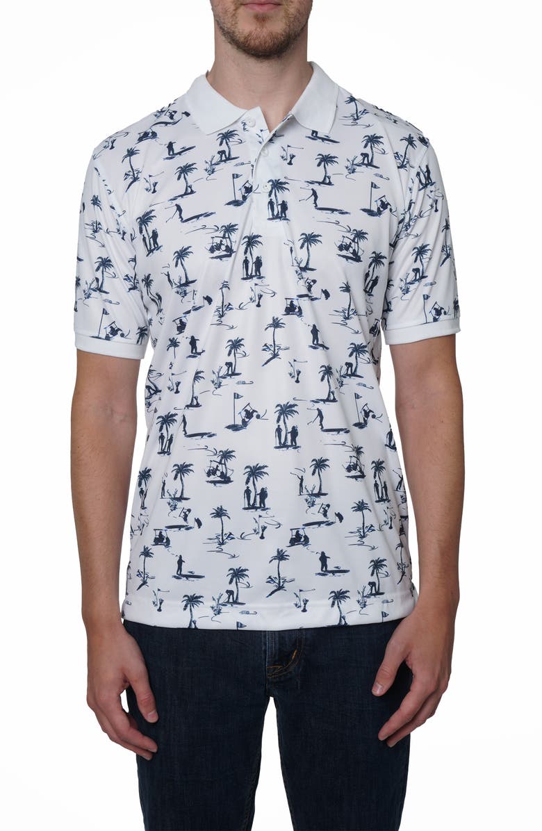 Robert Graham Golf Paradise Short Sleeve Performance Polo, Main, color,
