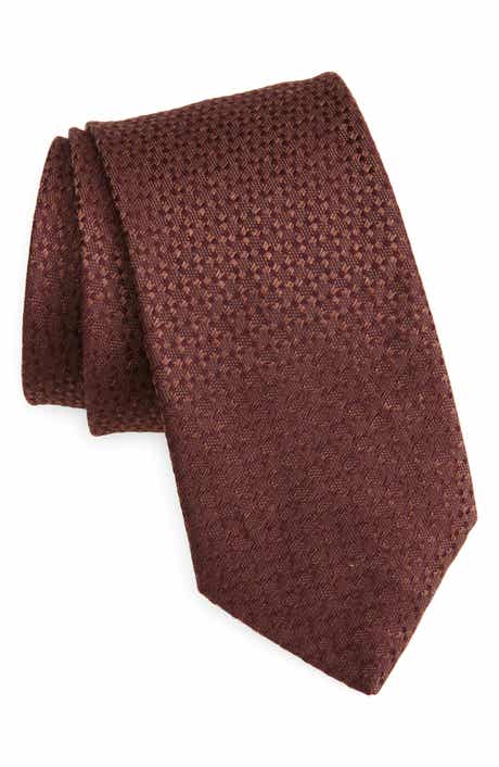 Canali Tonal Jacquard Silk & Linen Tie