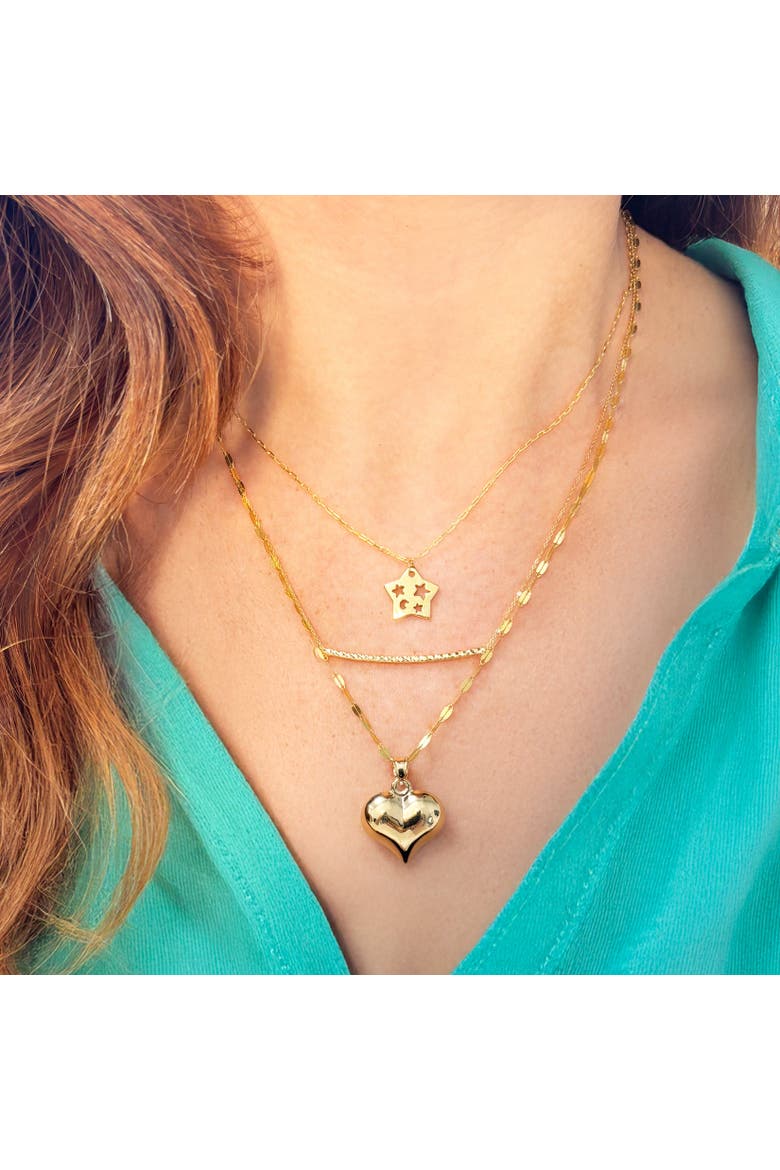 Sparkle Cut Bar Necklace, Alternate, color, Gold