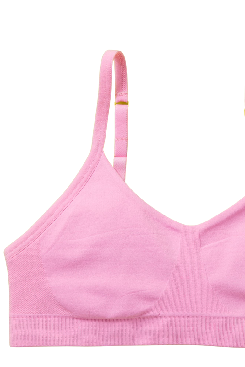 Tulip Seamless Bra, Alternate, color, Peony