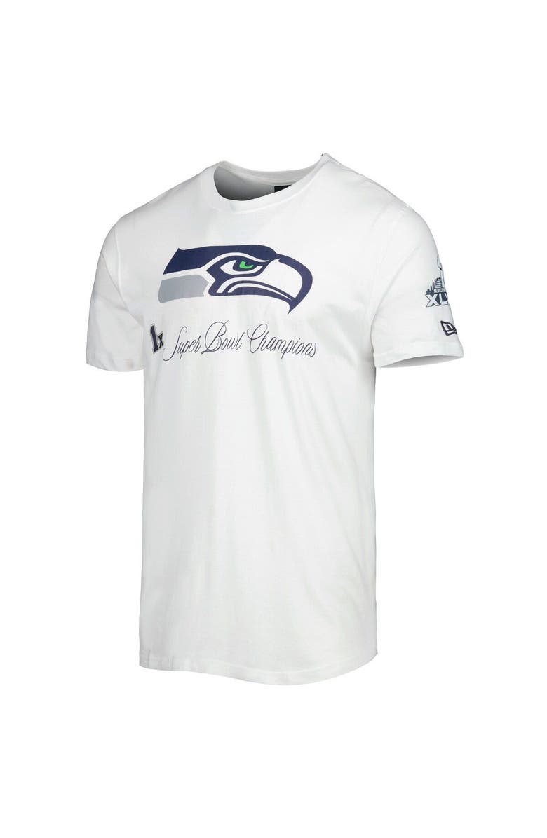 New Era Men's New Era White Seattle Seahawks Historic Champs T-Shirt, Alternate, color, White