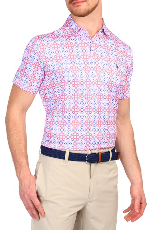 Tailorbyrd Kaleidoscope Print Performance Polo
