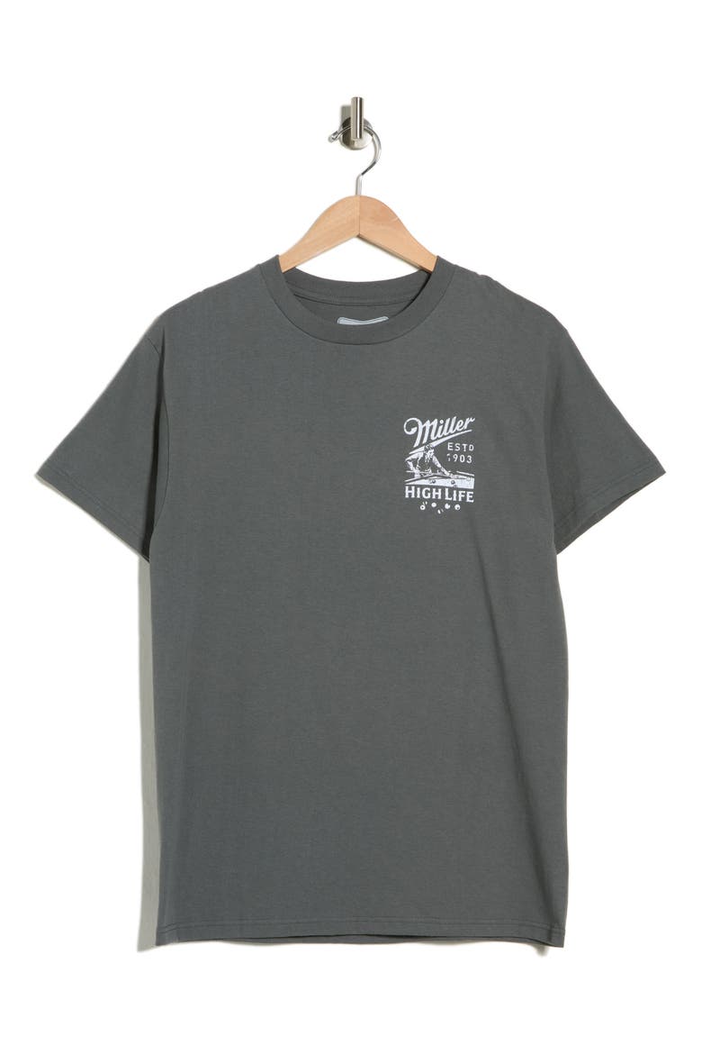 Miller High Life T-Shirt, Alternate, color, CHARCOAL