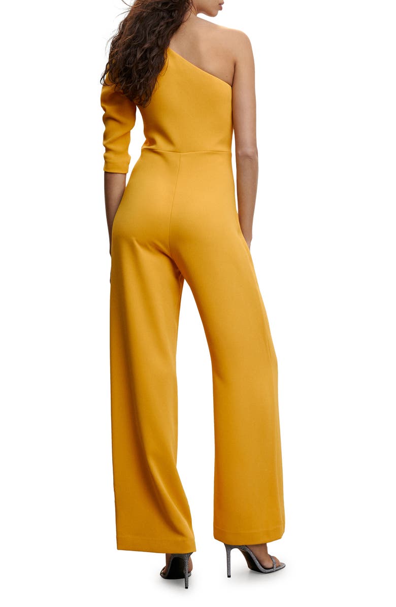 MANGO Asymmetric One Shoulder Jumpsuit, Alternate, color, 