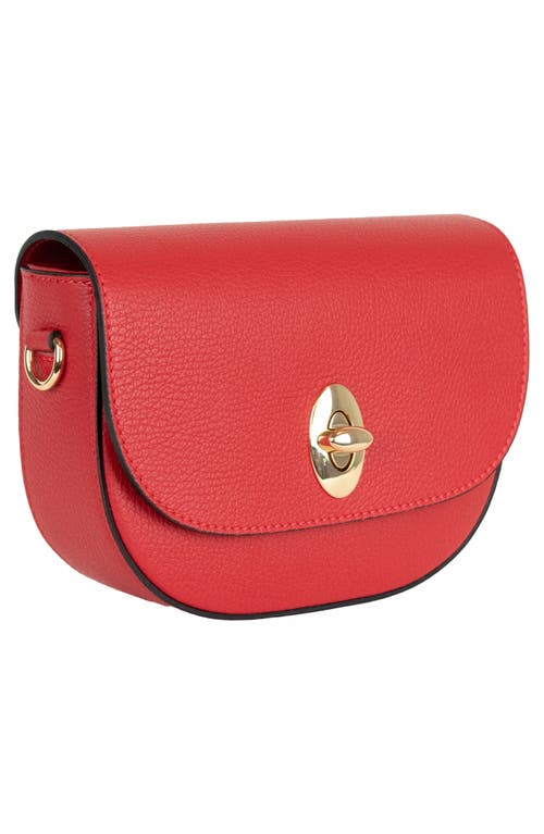 Persaman New York Leather Crossbody Bag In Red