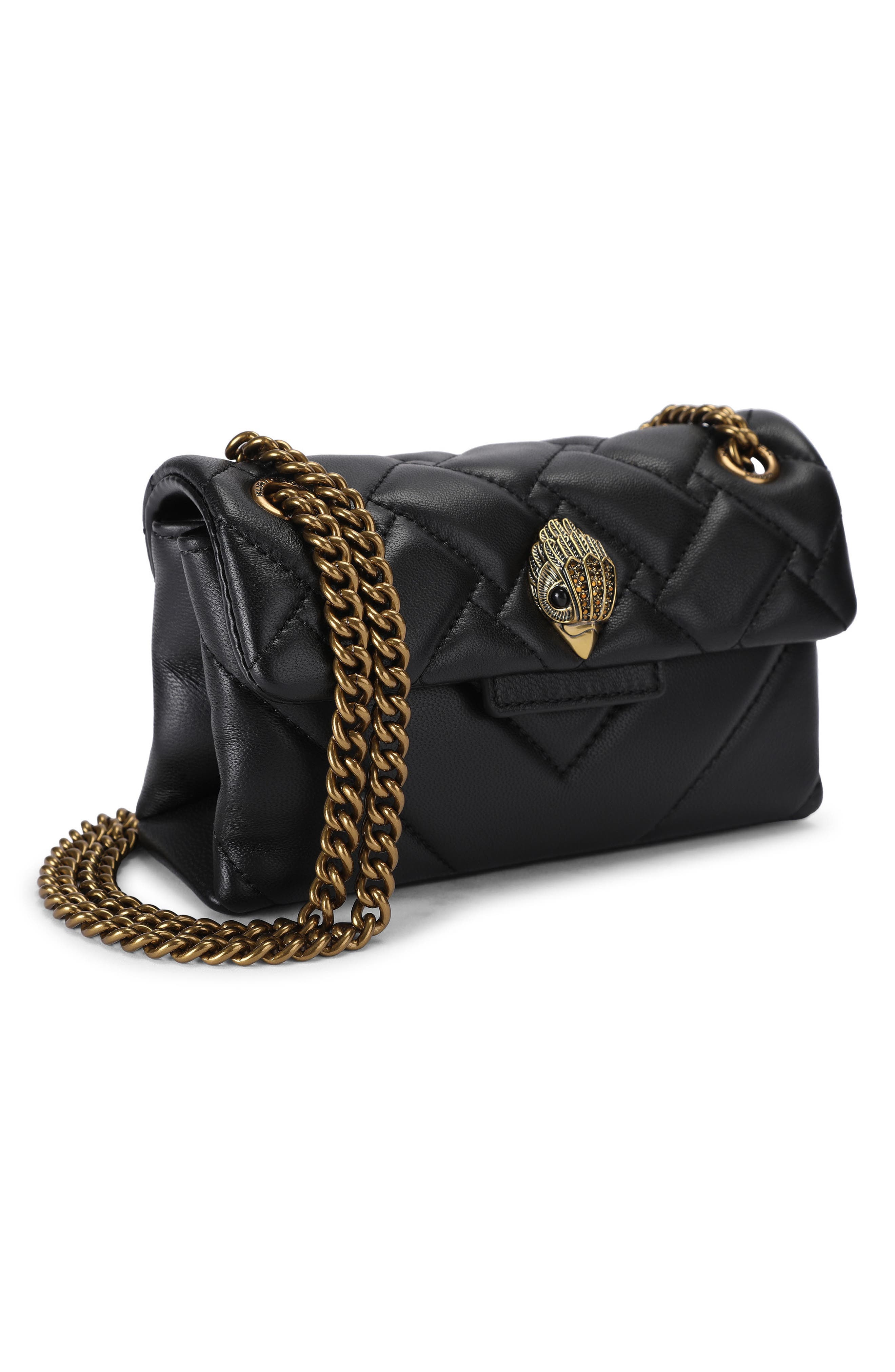Kensington 17 Quilted Faux Leather Shoulder Bag, Alternate, color, BLACK/ COMB