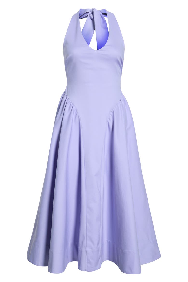 Meana Halter Neck Cotton Blend Dress, Alternate, color, PERIWINKLE