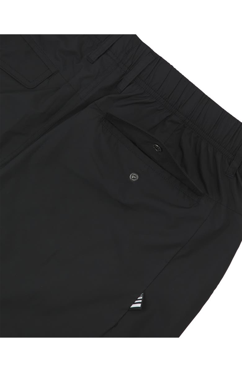 PAPER PLANES Logo Reflective Track Shorts, Alternate, color, Black