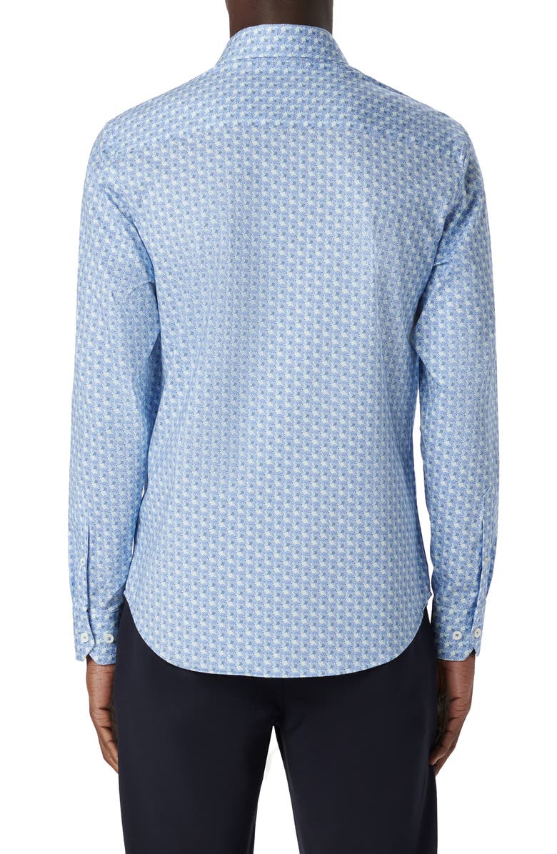 Bugatchi James OoohCotton<sup>®</sup> Geo Print Button-Up Shirt, Alternate, color, 