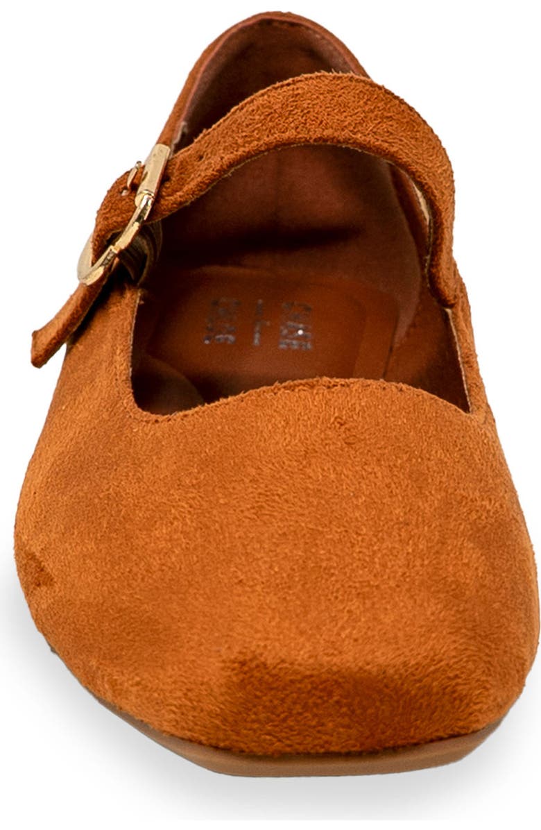 CHASE AND CHLOE <p> Mary Jane Flat (Women)</p>, Alternate, color, Tan Suede