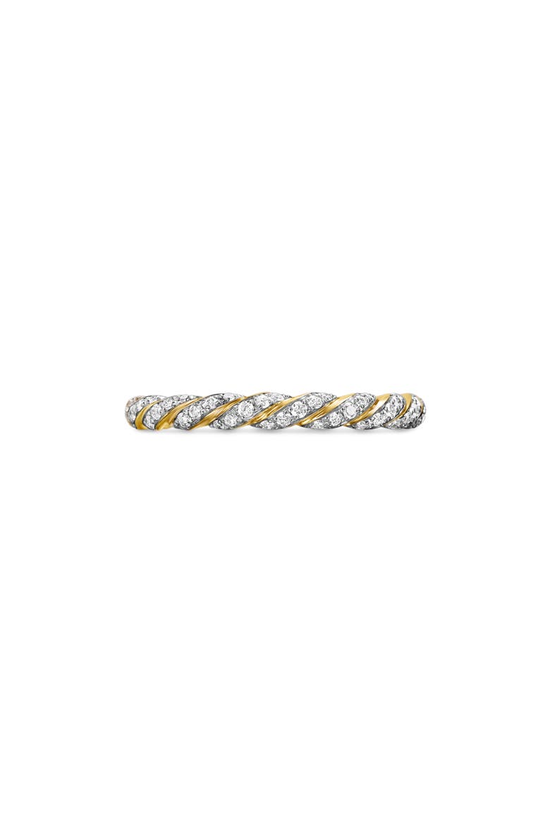 Pavé Petite Diamond Band Ring, Main, color, YELLOW GOLD/ DIAMOND