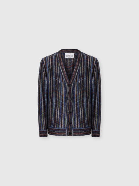 Wool And Viscose Cardigan With Side Pockets