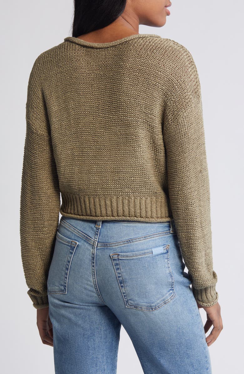 Noisy may Sandy Lace-Up Cardigan, Alternate, color, Mermaid