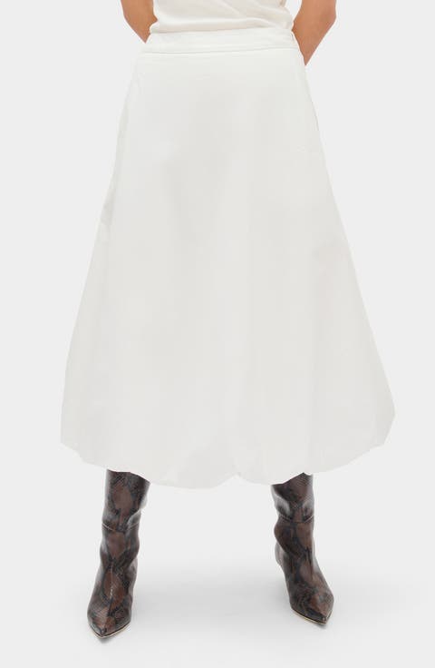 Nola Organic Cotton Bubble Midi Skirt