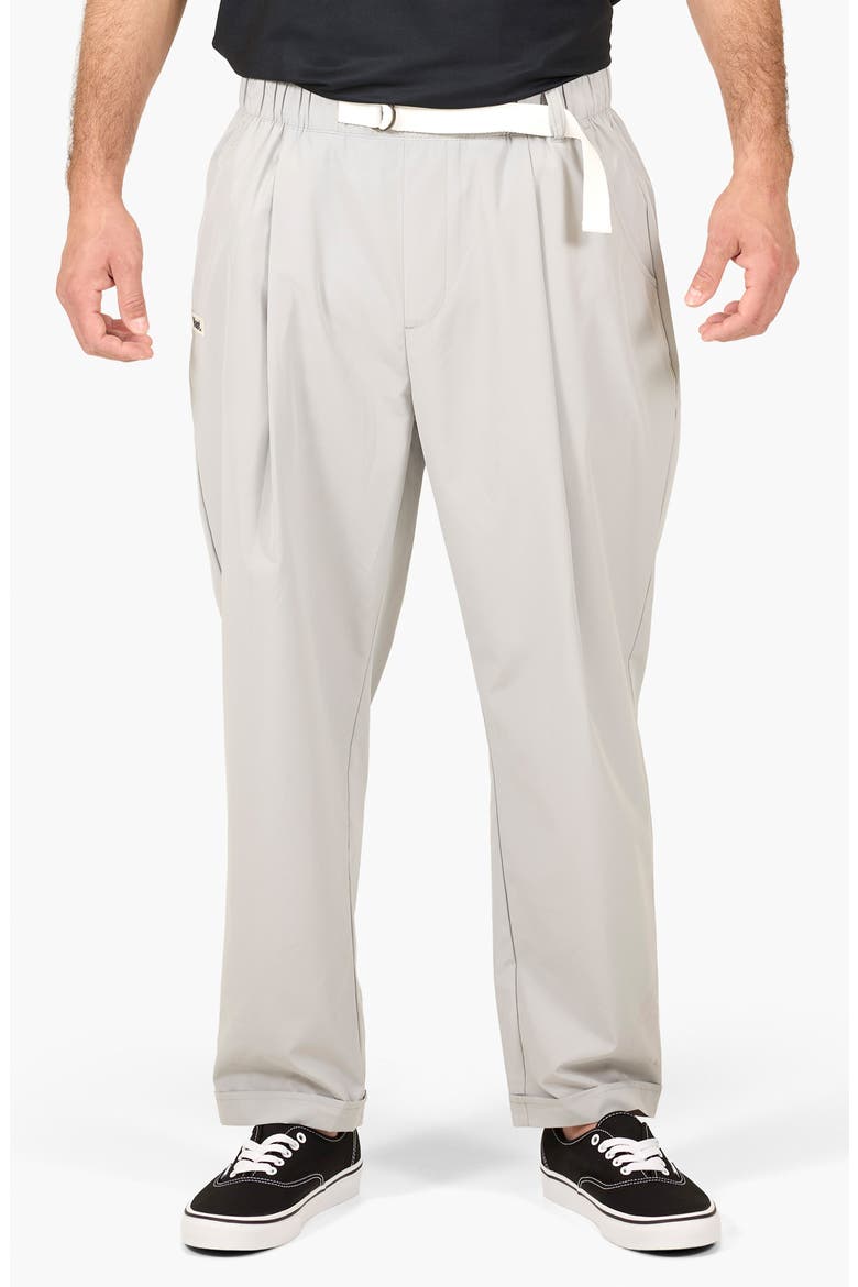 Featherlight Loose Fit Belted Pants, Main, color, COOL GREY