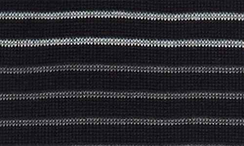 Bugatchi Gradient Stripe Mercerized Cotton Blend Dress Socks In Black