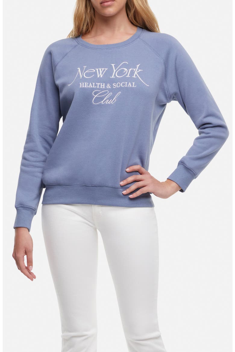 Keely NYC Health Embroidered Graphic Sweatshirt, Main, color, BLUE