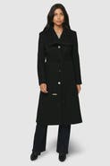 Wallis Knitted Collar Button Through Wrap Coat