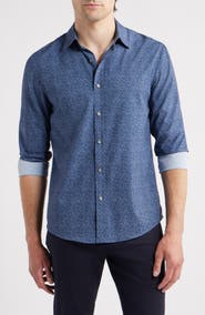 W.R.K Trim Fit Mélange Performance Button-Up Shirt