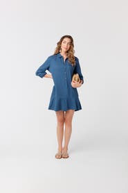 Cabana Life Gauze Button Front Shirt Dress