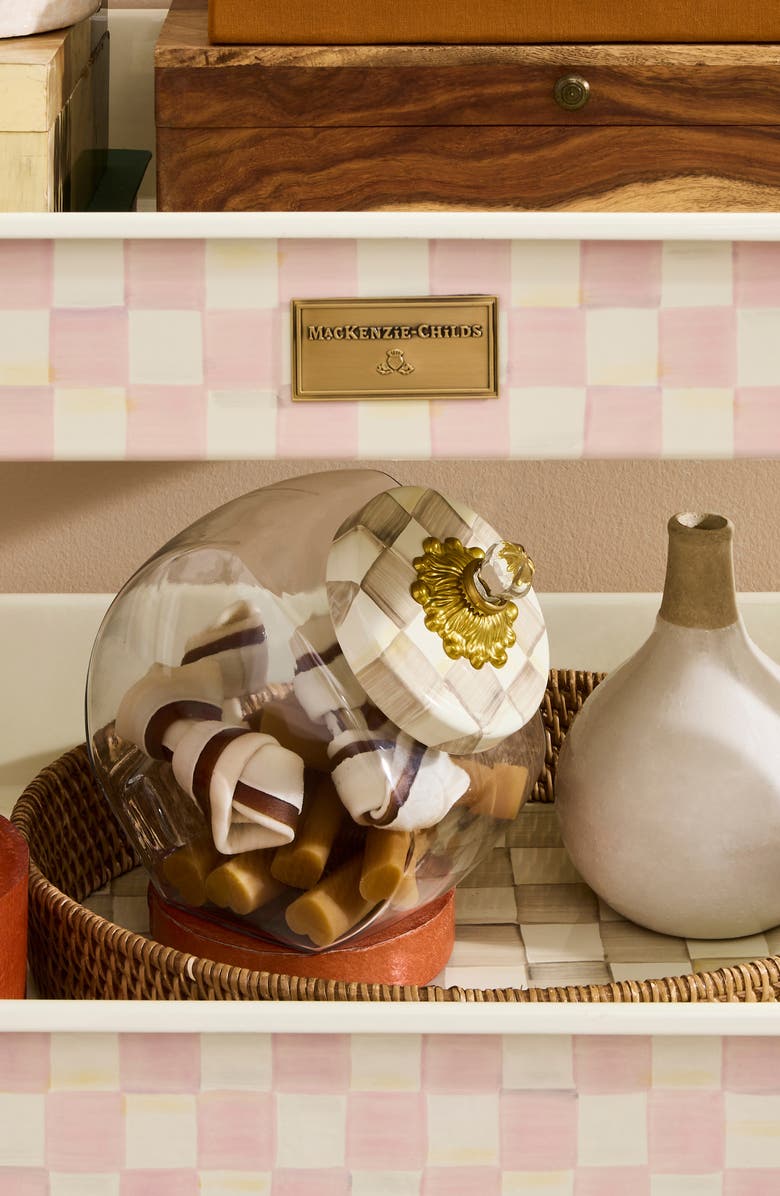 MACKENZIE CHILDS Rosy Check 3-Tier Kitchen Cart, Alternate, color, Rosy