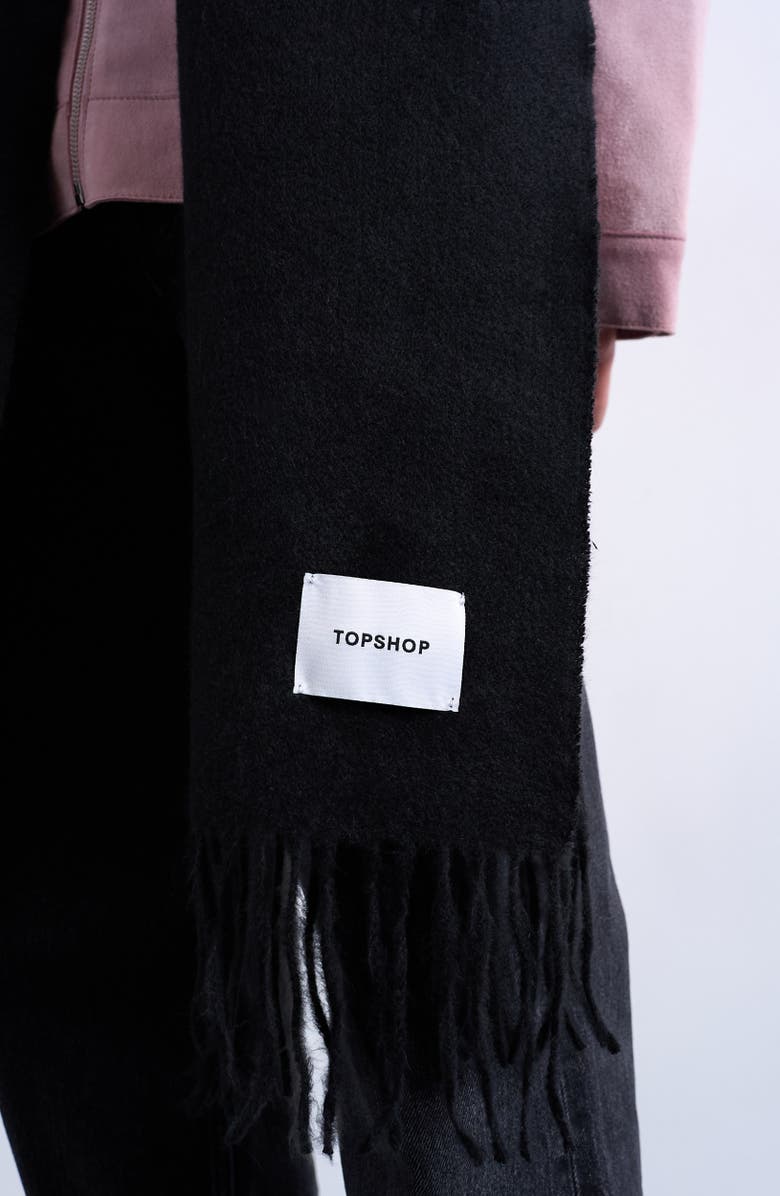 Topshop Fringe Blanket Scarf, Alternate, color,