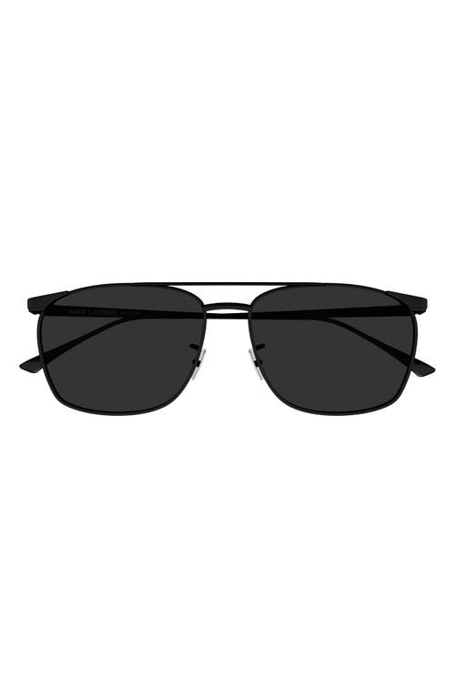 Saint Laurent Sl 796 Vincent 57mm Pilot Sunglasses In Black