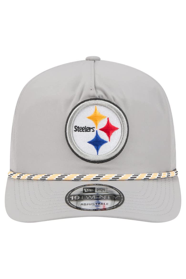 Men's New Era Gray Pittsburgh Steelers Rope 19TWENTY Hat, Alternate, color, Gray