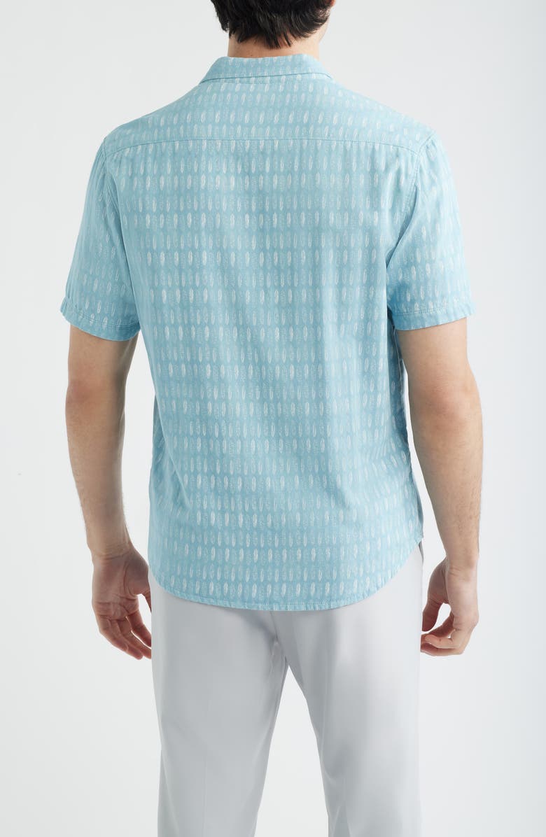 johnnie-O Beachley Short Sleeve Button-Up Shirt, Alternate, color, Maliblu