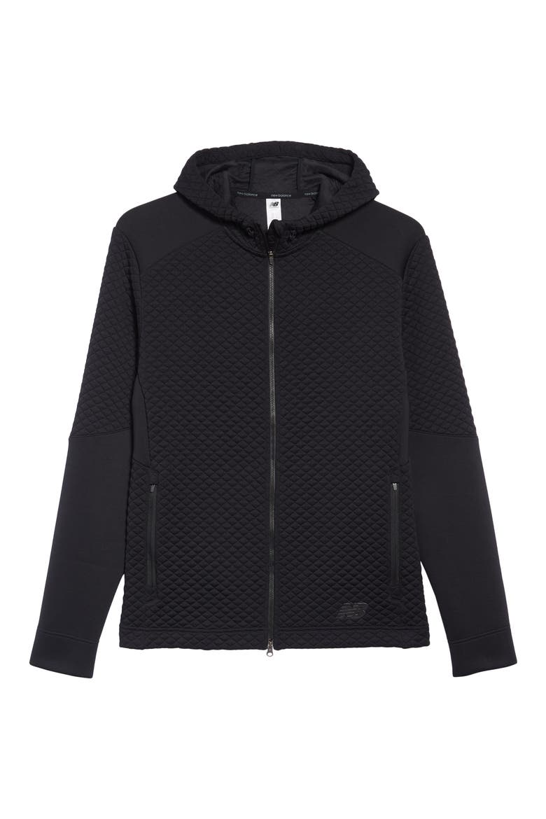 Heat Loft Zip Hoodie, Alternate, color, BLACK