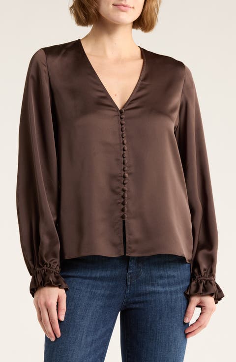 Slim V-Neck Blouse