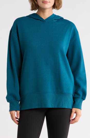 Z By Zella Feather Fleece Oversize Hoodie In Blue