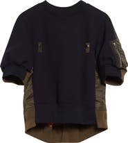 Sacai Mixed Media Sweatshirt